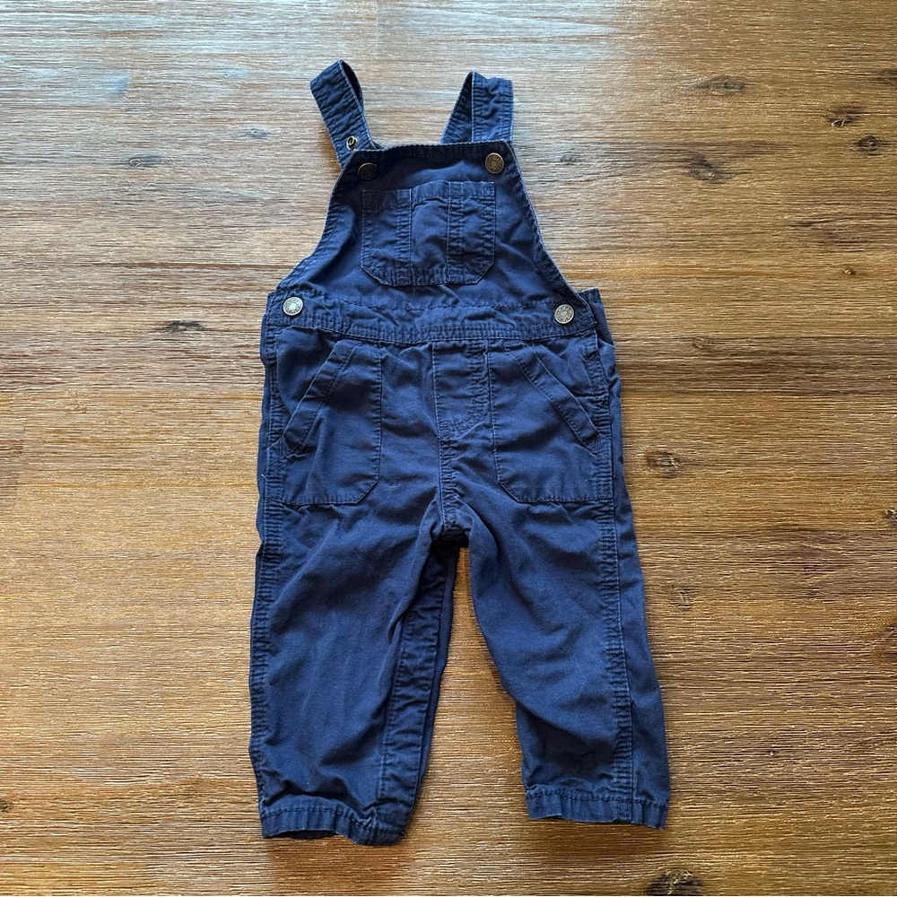 3/24$ Carter's Navy Blue Baby Overalls size 9 months